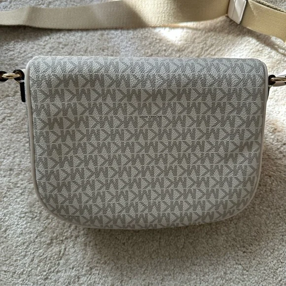 Michael Kors Monogram Beige and Cream Crossbody Bag - Picture 3 of 4